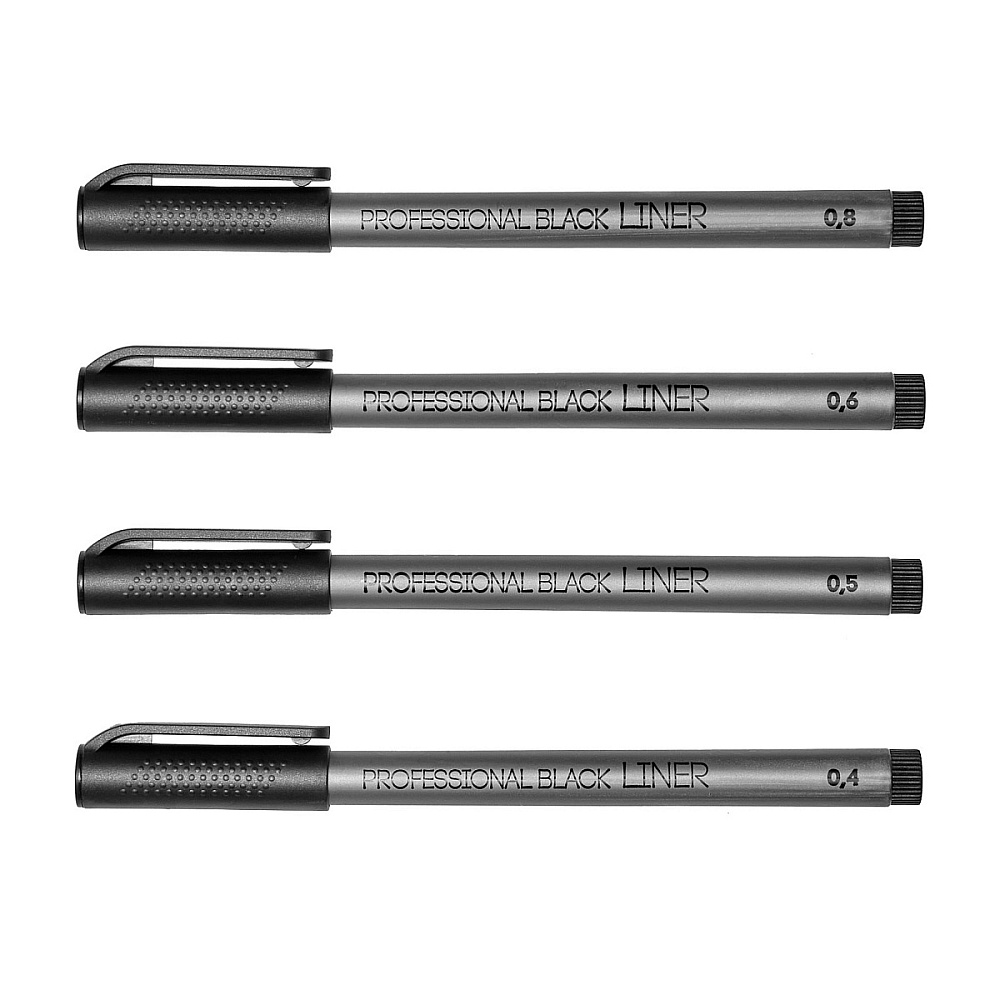 Набор ручек капиллярных "Professional Fine Liners", 4 штуки - 2