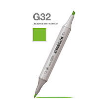 Маркер художественный "Brushmarker", двухсторонний, G32 зеленовато-желтый