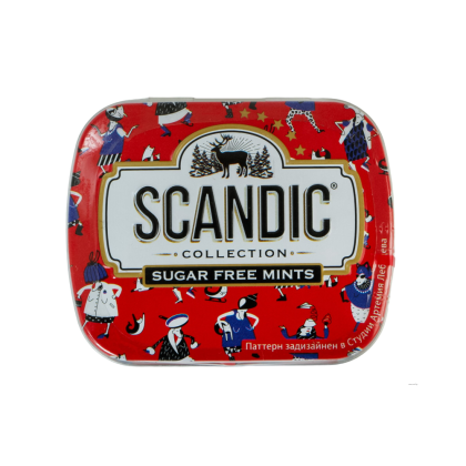 Конфеты "Scandic", 14 г, без сахара, клубничный микс