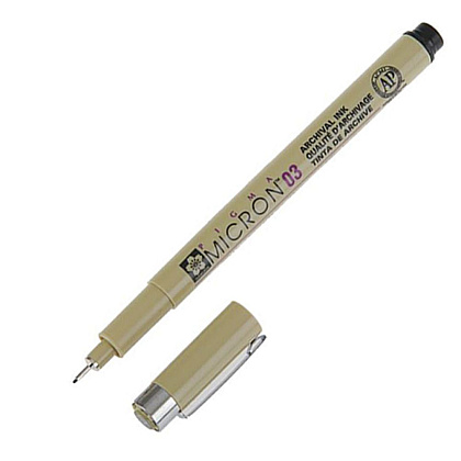 Ручка капиллярная "Pigma Micron", 0.3 мм, черный