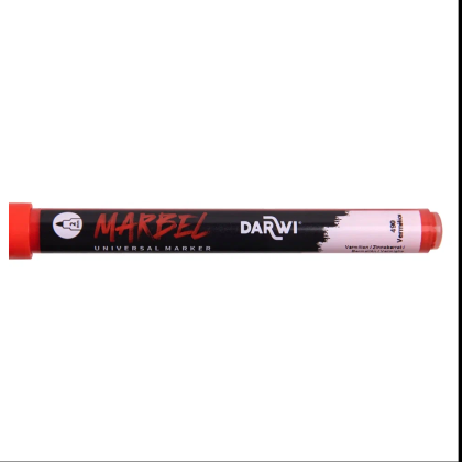 Маркер акриловый "Darwi.Marbel" 490, ярко-красный - 3