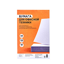 Бумага для офисной техники, А4, 100 листов, 80 г/м2