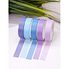 Клейкая лента "Multicolor tone purple-blue", 10х2 мм/м, ассорти - 3