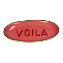 Тарелка керамическая "Voila", 21х12.5 см, красный