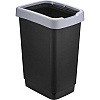 Урна для мусора IDEA, 25 л, пластик, черный, серый - 5