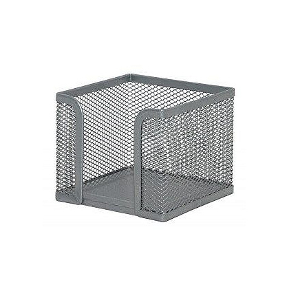 Бокс для бумаги для заметок, 95x80x95 мм, пустой, серебристый