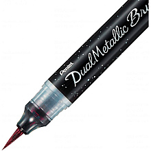 Маркер-кисть "Dual Metallic Brush", черный металлик