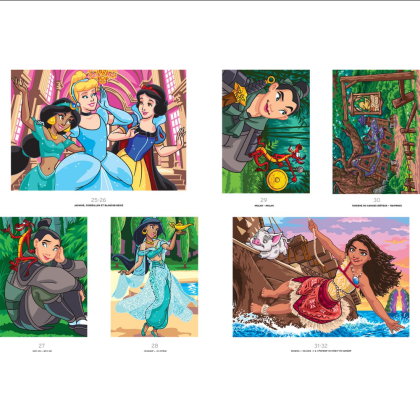 Раскраска по номерам на французском языке "Coloriages mystères Disney - Princesses. Tome 2" - 3