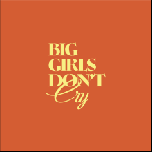 Кружка "Big girls don’t cry", 360 мл, фарфор, оранжевый, белый
