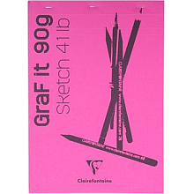 Скетчбук "Graf It", A4, 90 г/м2, 80 листов, розовый