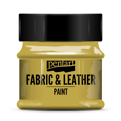 Краска для текстиля "Pentart Fabric & Leather paint", 50 мл, золото