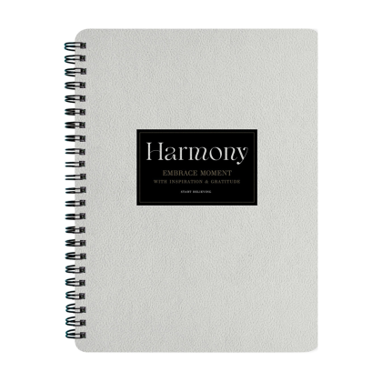 Тетрадь "Harmony айвори рамка", A5, 80 листов, точка, спираль сбоку, айвори