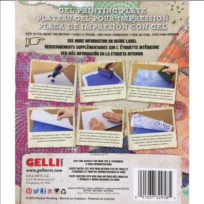 Пластина для печати "Gelli Arts", 30.5х35.5 см - 2