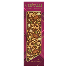 Шоколад молочный "Vervalli. Кешью, фундук, миндаль", 110 гр.