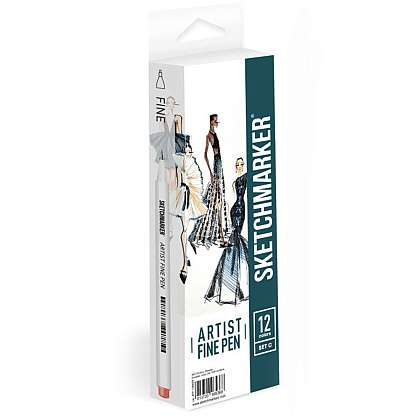 Ручки капиллярные "Sketchmarker. Basic 3", 12 шт.