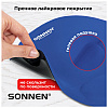 Коврик для мыши "Sonnen", 250х220х20 мм, полиуретан, лайкра, с подушкой под запястье, синий - 9