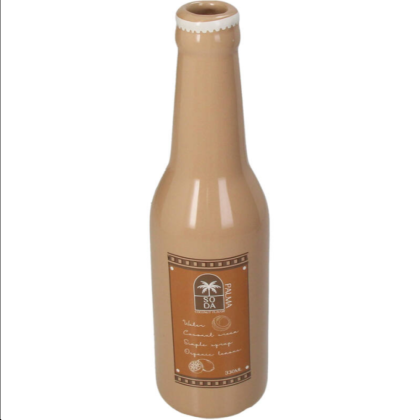 Ваза "Soda Bottle Palma Fine", фаянс, коричневый - 2