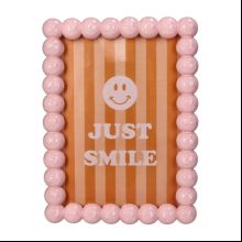 Фоторамка "Smiley", 13х18 см, полирезина, розовый