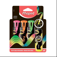 Набор текстовых маркеров Maped "Fluo Flex", 4 шт, ассорти