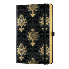 Блокнот Castelli Milano "Baroque Gold", А5, 96 листов, линейка, черный, золотой