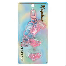 Брелок "Сердечки", розовый