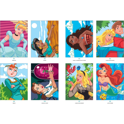 Раскраска по номерам на французском языке "Coloriages mystères Disney Collector - Princesses" - 5