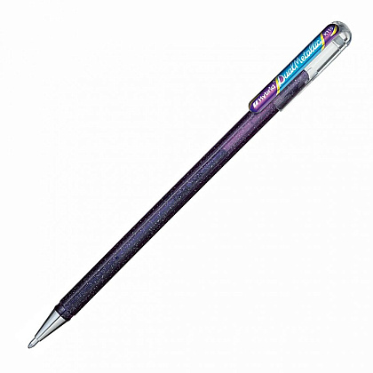 Ручка гелевая "Dual Metallic", 1.0 мм, голубой, стерж. голубой - 4