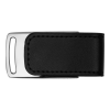 USB Flash 2.0 16 Gb VDL-014, метал, кож.зам., черный  - 2