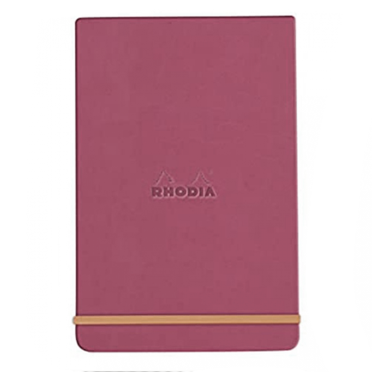 Блокнот "Rhodiarama Webnotepad" на резинке, A5, 96 листов, линейка, розовое дерево