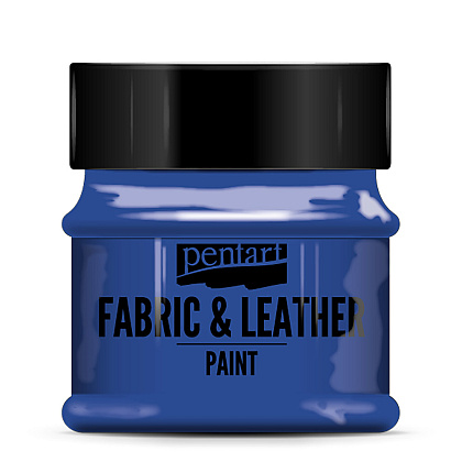 Краска для текстиля "Pentart Fabric & Leather paint", 50 мл, синий