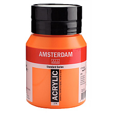 Краски акриловые "Amsterdam", 276 оранжевый AZO, 500 мл