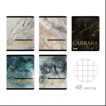 Тетрадь "Carrara", A5, 48 листов, клетка, ассорти