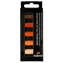Набор мягкой пастели "Rembrandt Half Pastel", 5 цветов, сиены