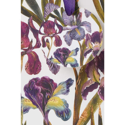 Пакет бумажный подарочный "Flora. Ирисы", 26x32,4x13 см, фиолетовый - 3