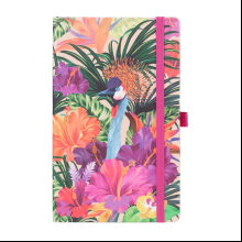 Блокнот "Eden tropical", А5, 96 листов, линейка, на резинке, разноцветный, розовый