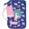 Пенал "Unicorn", 2 отделения, с наполнением, розовый, фиолетовый - 2