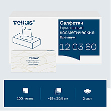 Салфетки косметические Tellus Премиум, 100шт/уп, FT1