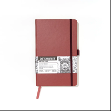 Скетчбук "Sketchmarker", 13х21 см, 140 г/м2, 80 листов, красный винтаж