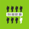 Стеганый плед для пикника «I’m a bad guy», зеленый - 2