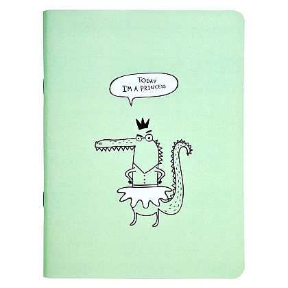 Тетрадь "Strange animals крокодил", А5, 48 листов, клетка, разноцветный