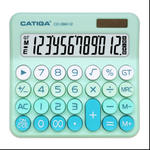 Калькулятор настольный CD-2861-12 Catiga, 12-разрядный, пластик, мятный