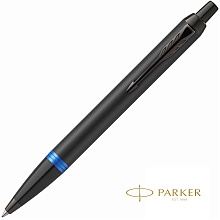 Ручка шариковая автоматическая Parker "IM Vibrant Rings K315", 0,7 мм, черный, синий, стерж. синий