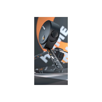Рулетка Deli HS EHT8316, 3 м х 16 мм, Soft Touch, черный - 4