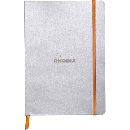 Блокнот Clairefontaine Rhodia "Rhodiarama", A5, 80 листов, линейка, серебряный