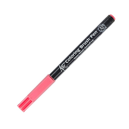 Маркер акварельный "Koi Color Brush", лососево-красный