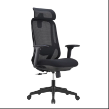 Кресло для руководителя SitZone U-090A, сетка, ткань, пластик, черный
