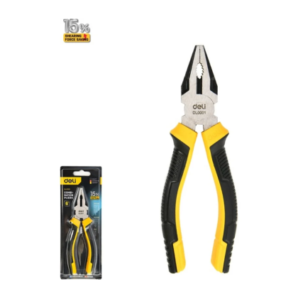 Плоскогубцы Deli YS EDL0001, 160 мм, 2-х компонентные рукоятки - 2