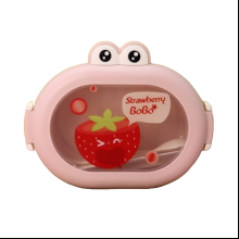 Контейнер для еды "Eyeball fruits", пластик, розовый