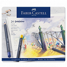 Карандаши цветные "Goldfaber", 24 шт., металлическая упаковка