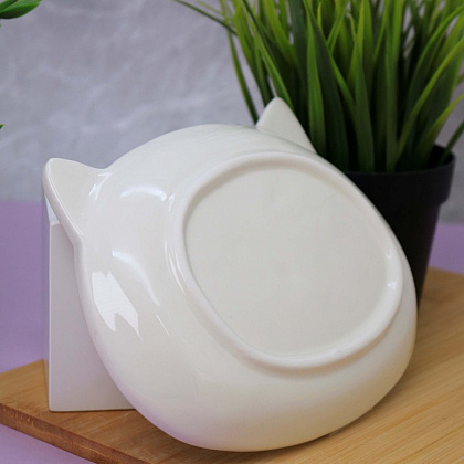 Тарелка керамическая "Cat plate", 19.5 см, бежевый - 3